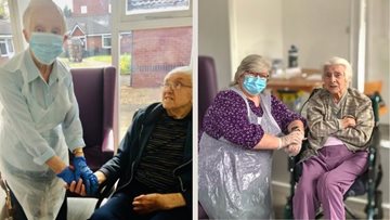 Eccles care home visiting pod reunites families